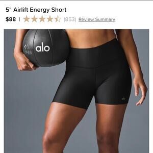 Alo Airlift Energy Shorts Black New